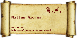 Multas Azurea névjegykártya